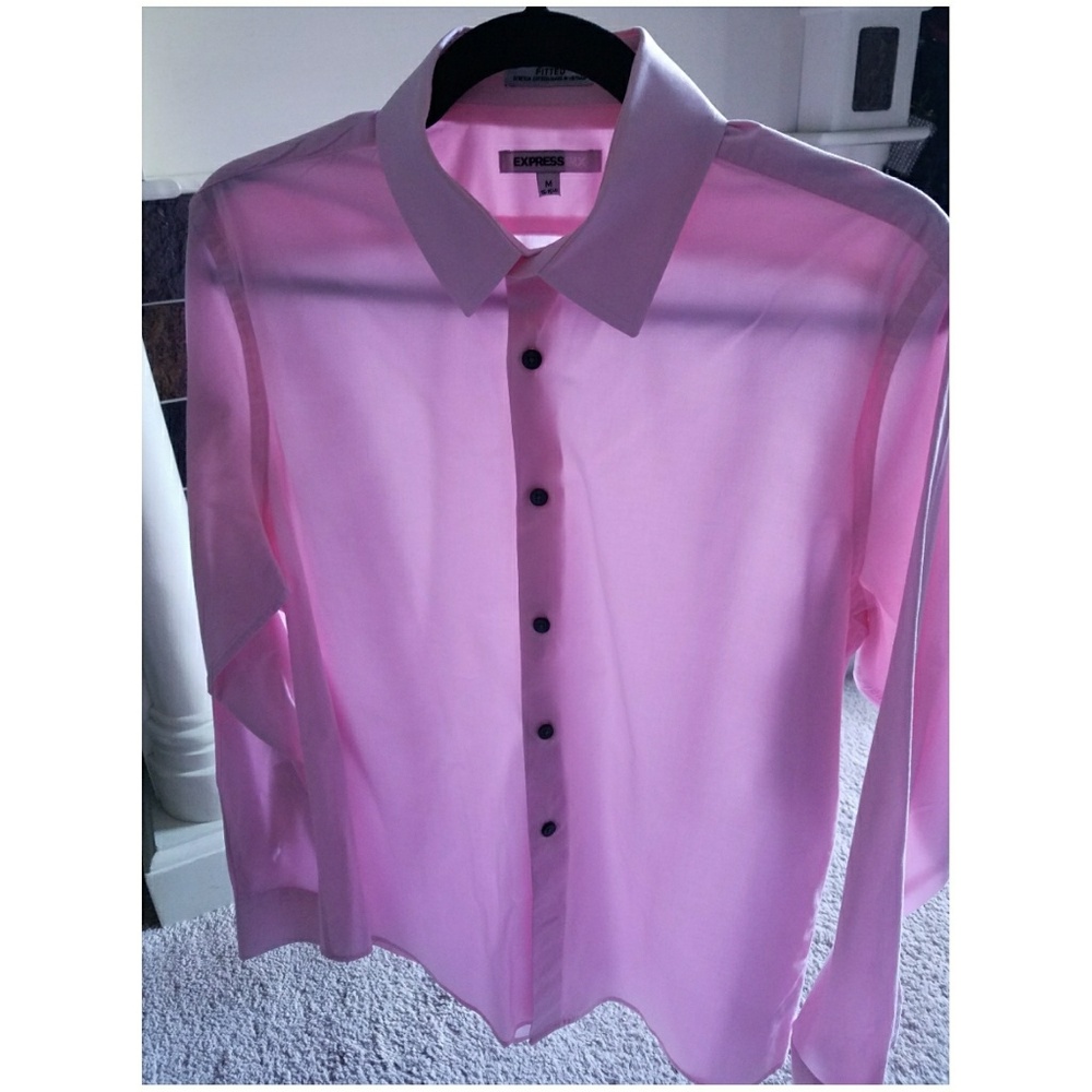 💟 EXPRESS Fitted Pink Dress Shirt | Men 💟
